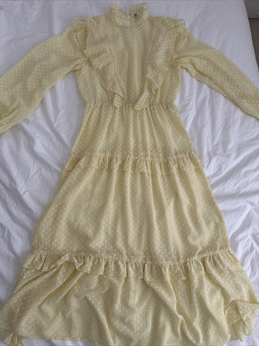 Olivia Rubin Yellow Dress Size 10 RRP £295 UK