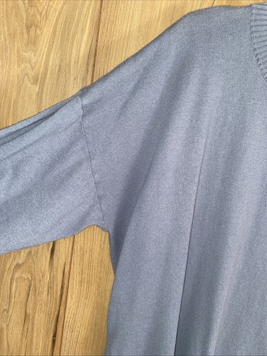 LOGO by Lori Goldstein Women's Cotton Cashmere Sweater Tunic Size XL Blue Pink - Picture 6 of 7