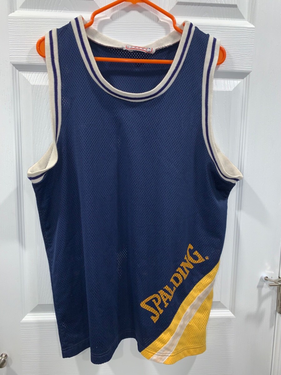 Vintage Spalding Athletic Apparel Mens Sz L Basketball Tank Top