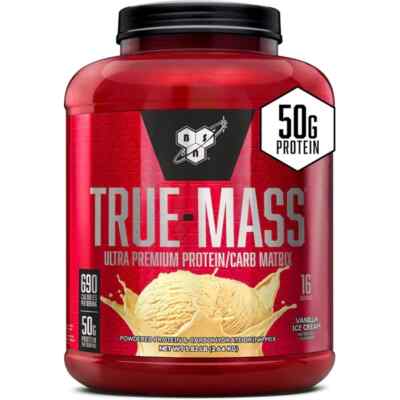 BSN True-Mass Protein & Carb Matrix 5.82lbs Vanilla Ice Cream 5.82lbs