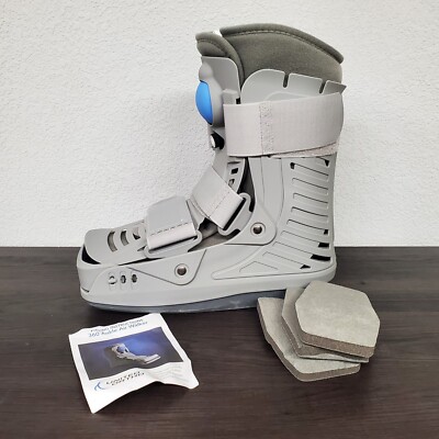 United Ortho 360 Walking Boot Sz Med Grey Unisex Air Fracture Inflate Air Pump