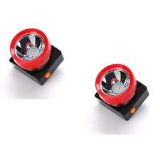 2PCS Rechargeable Cordless LED Light Headlamp for Miner Camping Hunting Outdoors