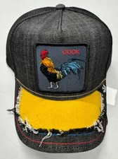 Goorin Bros The Farm SnapBack Trucker Hat Rooster COCK Ripped Black Jeans NEW