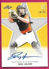 2020 Leaf Perfect Game National Baseball JACK HOLMAN Yellow Autograph 19/25