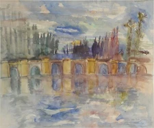 JEAN DUFY Art Poster or Canvas Print "La Haye-Descartes"