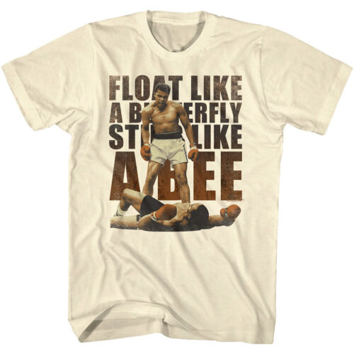 Muhammad Ali Float Over Liston Men&#039;s T Shirt Boxing Legend Sting Like A Bee Top