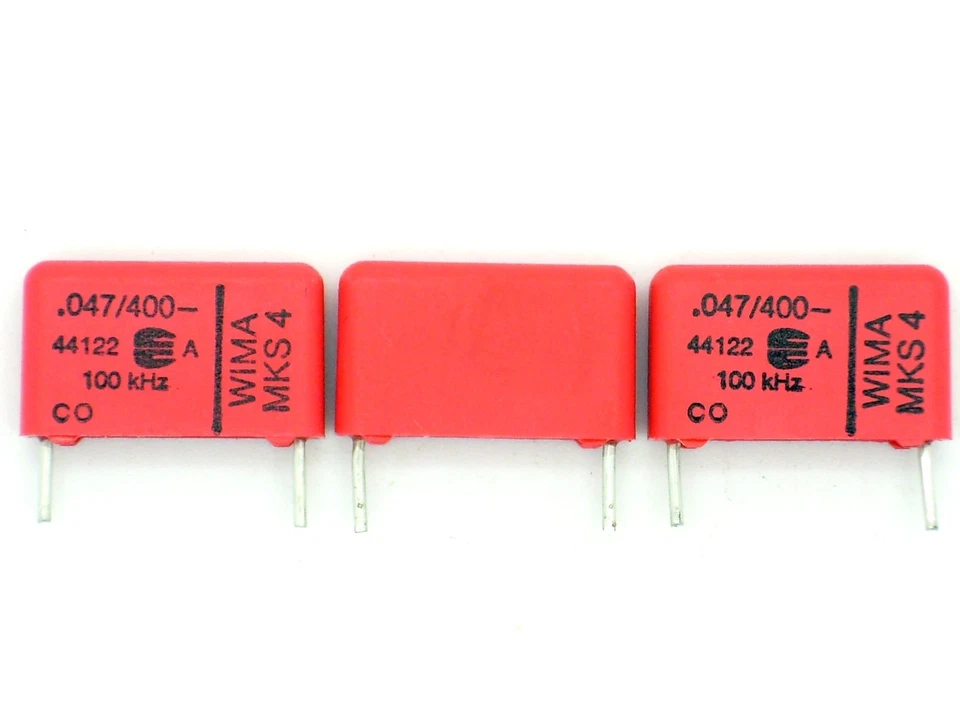 3x 0,047µF 400V- WIMA MKS 4 /20%/18x5x11/RM15 (47nF,Kondensatoren,Kondensator)A1