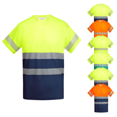 FUNKTIONSSHIRT MIT HOHER SICHTBARKEIT Kurzarm Berufsbekleidung NEU Roly RY9317