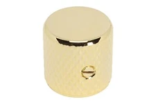 Flat Top Brass Knob for 6mm diameter solid or split shaft w/ set screw - Gold