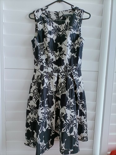 white floral fit \u0026 flare dress 
