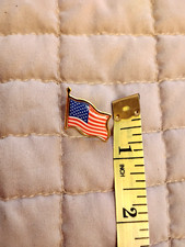NEW .#11. USA FLAG Hat Pin. White, Red, Blue. Gold