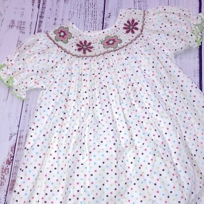 Anavini Couture Toddler Girls Hot Pink Liberty Floral Smocked Bloomers Set main image 1