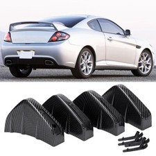 Carbon Rear Bumper Lip Diffuser Shark Fins Splitter For Hyundai Tiburon 1997-08 Carbon Rear Bumper Lip Diffuser Shark Fins Splitter For Hyundai Tiburon 1997-08