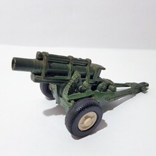 Vintage Tootsietoy 3 1/2" USA Metal Howitzer Cannon Military Toy 1:64 Scale