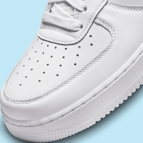 Nike Air Force 1 '07 Fresh White Premium Leather Mens Size US 11.5 Shoes New✅ - Picture 4 of 12