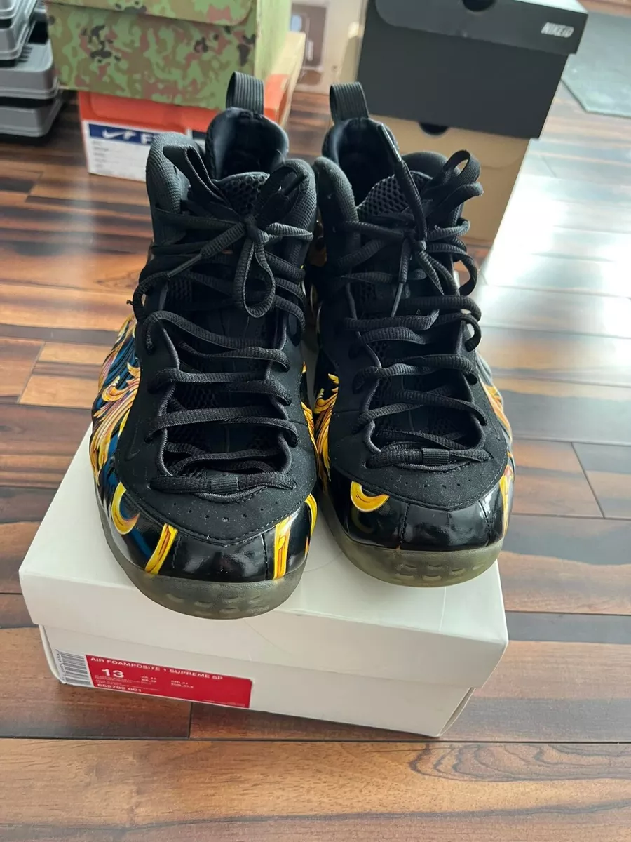 Size 13 - Nike Air Foamposite One SP x Supreme Black 2014 | eBay