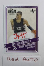 2021 TYRESE HALIBURTON Onyx  AUTO red ink Vintage #VATH  Iowa State Kings Pacers