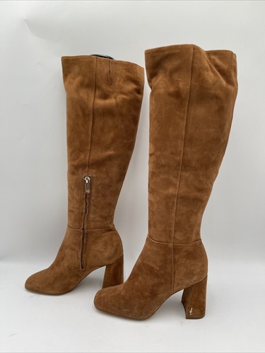 Sam Edelman Women’s Clarem Suede Tall Knee-High Boots Brown Size 6M/36 - Picture 3 of 5