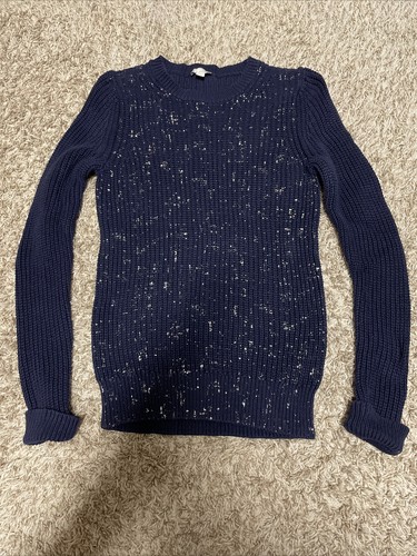 Gap Navy Blue Silver Metallic Sparkle 