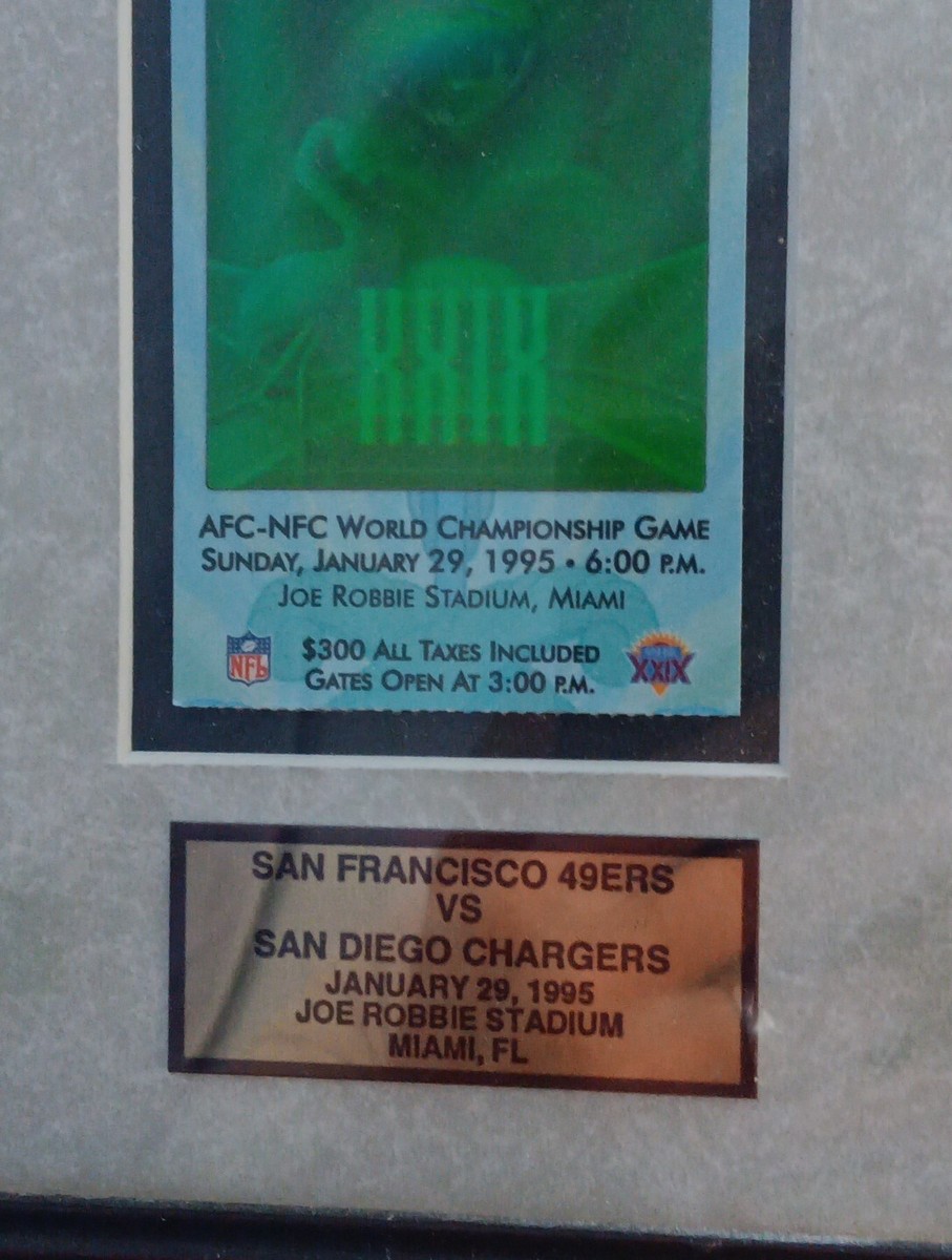 1995 Super Bowl 29 XXIX Full Holo Ticket Blue Club Level 49ers