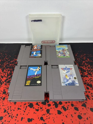 Vintage nintendo nes games lot Super Mario Bros-Duck Hunt-Top Gun-Kung Fu-Footba