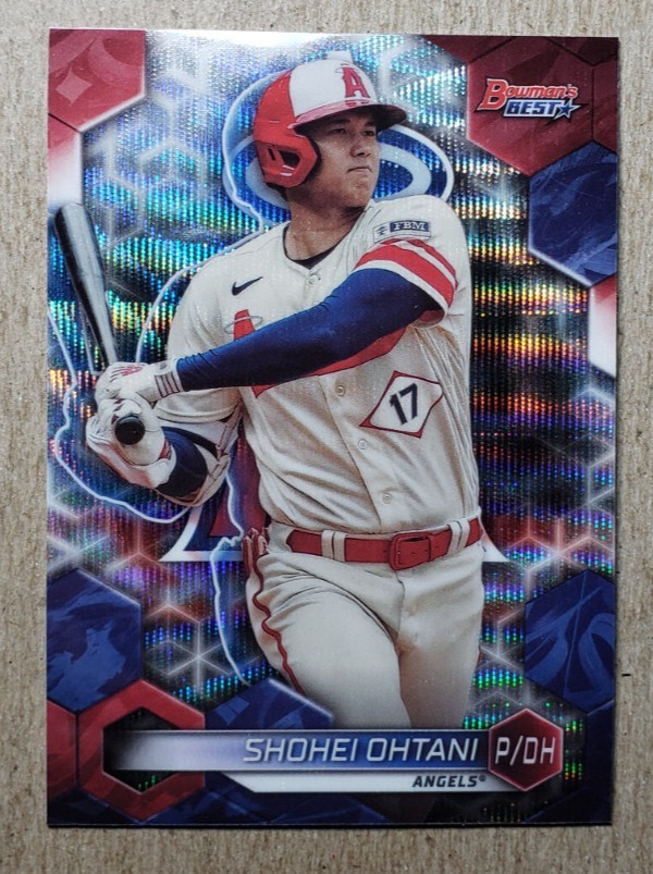2023 Bowman's Best Wave Refractor Shohei Ohtani #62 Los Angeles Angels