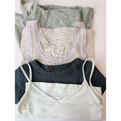 LOT OF 4 Green Brandy Melville / John Galt Tops & Skirt Bundle | One Size / S