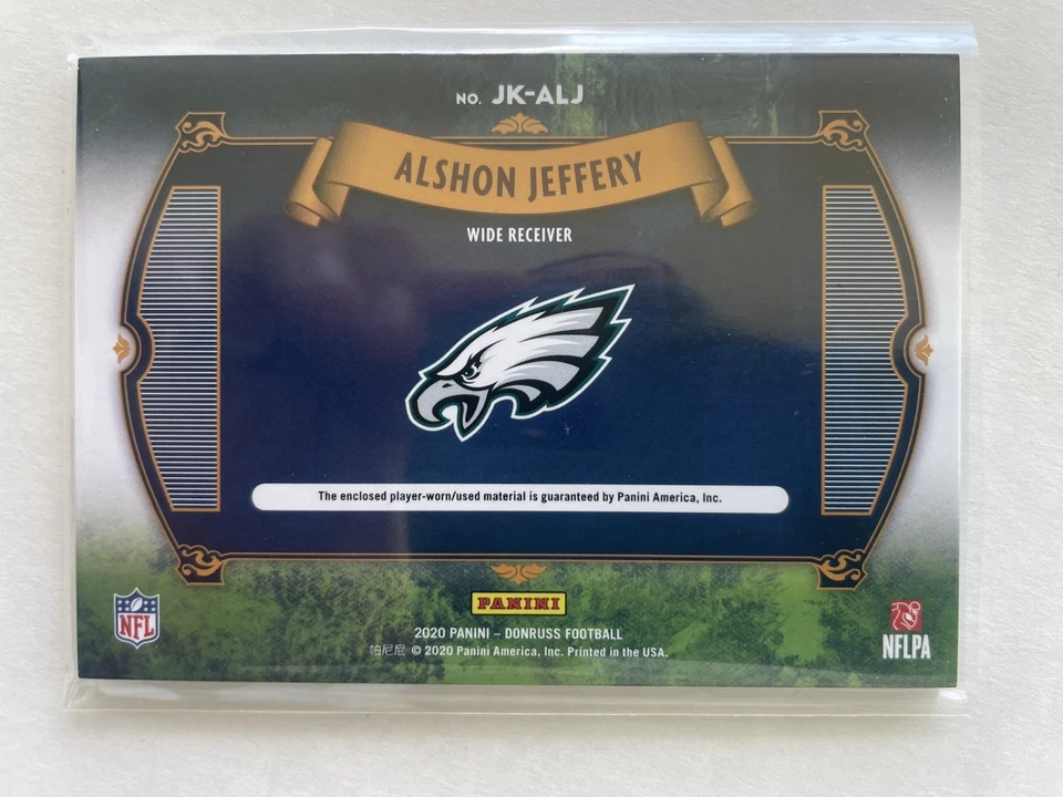 2020 Panini Donruss Jersey Kings Alshon Jeffery #JK-ALJ/299 (MEM) - Image 2 of 2