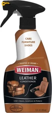 Weiman Leather Cleaner and Conditioner for Furniture - Cleans Conditions 