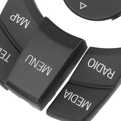 :Matte Black Central Console Multimedia Button Kit Multi Media Control Key Cover