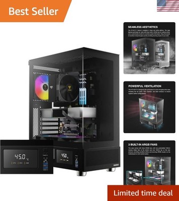 Exceptional ATX Gaming Case with Seamless Tempered Glass and RGB Lighting