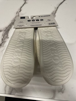 PLAYBOY MENS LOUNGE SLIPPERS M 9/10 BUNNY INDOORS OUTDOORS MEMORY FOAM AUTHENTIC Men main image 2
