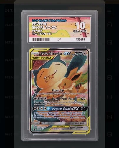 Eevee & Snorlax GX SM169 TAG TEAM Promo Holo English 2019 ACE 10