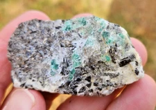 Emeralds in matrix, Crabtree Emerald Mine, Spruce Pine, N. Carolina  71 gr  2.5"