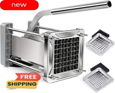 Cortador de Papas Fritas, Cortador Profesional de Papas Sopito de Acero Inoxidab