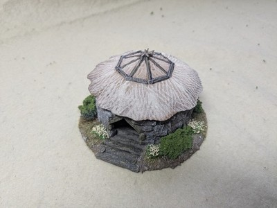 28MM BEMALT Keltisch Mittelalter Rund Haus Gebäude Sachsen Wikinger SAGA