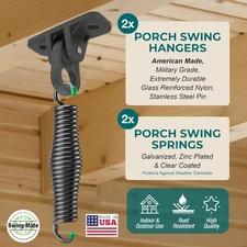 Classic Porch Swing Hanging Kit Levi Innovations Hangers are extremely strong