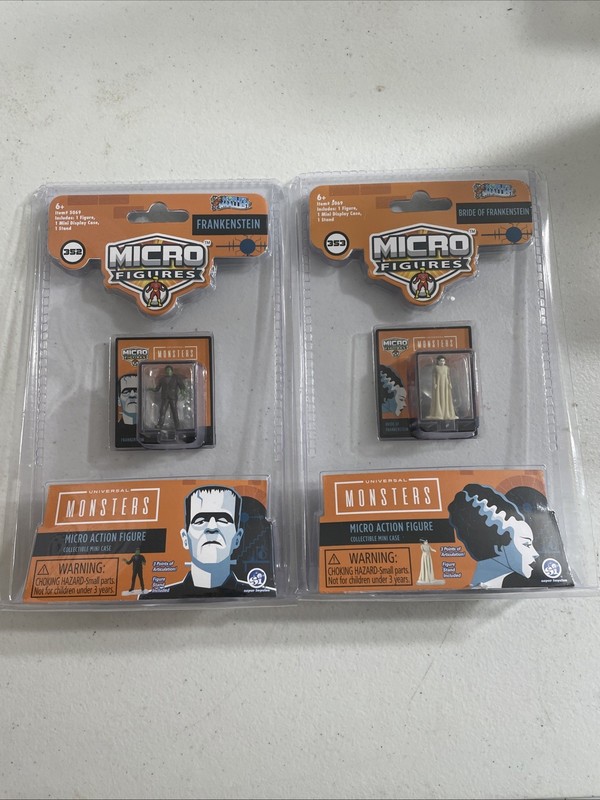 Micro Figure Monsters Frankenstein & Bride Of Frankenstein 352&353
