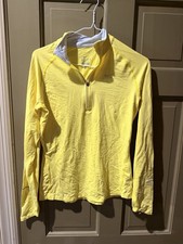 Nike Dri Fit Sz Small Neon Yellow Pullover 1/4 Zipper 52
