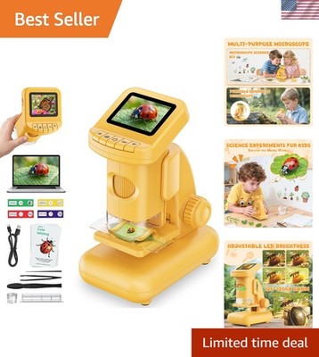 1200X Microscope for Kids, 2 in 1 Handheld & Desktop Digital Microscope with ...