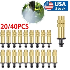 20x Brass Misting Nozzles Sprinkler Outdoor Cooling System Garden Sprayer