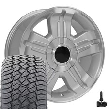 Set4 Oe Wheels Cv88 18x8 Silver Rims 27565r18 At2 Tires Tpms 6x139.7