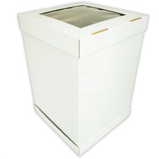 Tortenkarton Tortenschachtel Kuchenkarton Weiß Transportkarton 30x30x45 cm