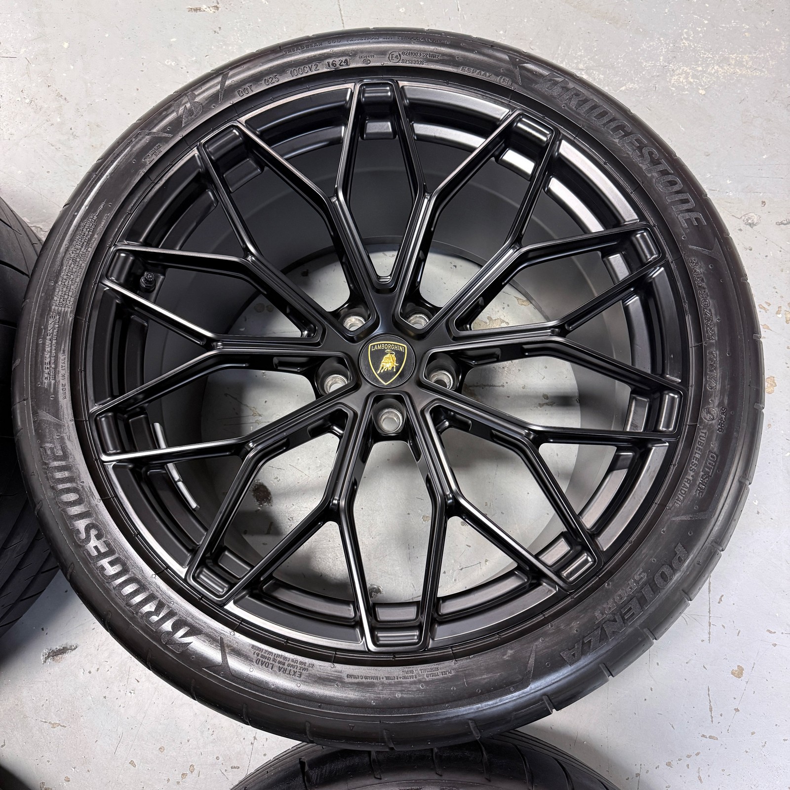 20/21" OEM Lamborghini Revuelto Black Wheels Rims Bridgestone Tires