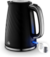 Swan SK14611BLK Windsor Rapid Boil Kettle with Removable Limescale Filter, Boil 