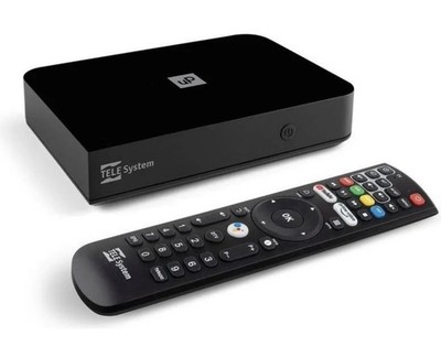 TELESYSTEM Smart TV Box Android 4K UHD HDR DVB-T2 Receiver HEVC WiFi HDMI