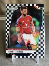 2024-25 PRIZM PREMIER LEAGUE EPL BRUNO FERNANDES BLACK & WHITE CHECKER #129