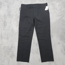 NEW Van Heusen Pants Mens 40x30 Black Slim Fit Non Iron Dress Office Business