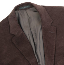 New Men's 44 R Ralph Lauren Brown 100 Cotton Corduroy Blazer Sport Coat Jacket