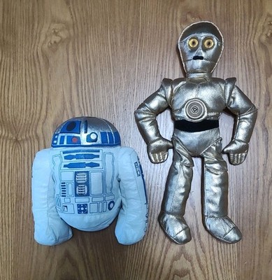 Disney Star Wars Buddies C-3PO & R2D2 Bean Bag Plush Kenner Hasbro ~Hard to Find